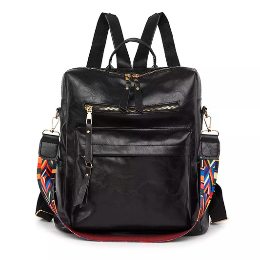 Genuine leather womens backpack . 